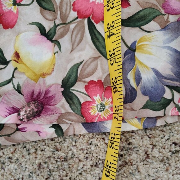 ADRIANNA PAPELL Womens Dress 6 Floral Short Sleeve Silk - Picture 7 of 11